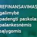 Paskolos refinansavimas