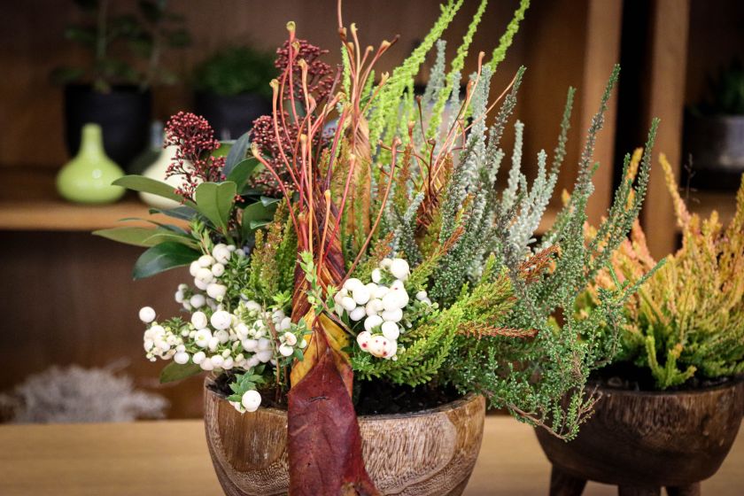 Floristinė kompozicija namų dekorui: prireiks vos kelių augalų ir rudeninių lapų (video)