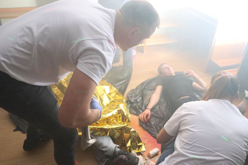 Pirmą kartą Lietuvoje organizuotos aukštųjų ir profesinių mokyklų pirmosios medicinos pagalbos varžybos