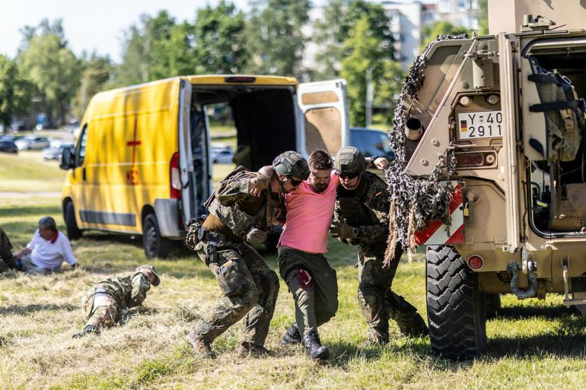 Šauliai suvienijo jėgas su Vokietijos brigados medikais: mokėsi teikti pagalbą sužeistiems civiliams